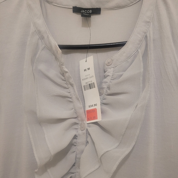 Jacob Brand Ruffle Sleeveless Top – Size Medium - Picture 3 of 6